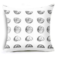 18'' Polyester Moon pillow case cover sofa car waist cushion cover Home Decor   132745108588